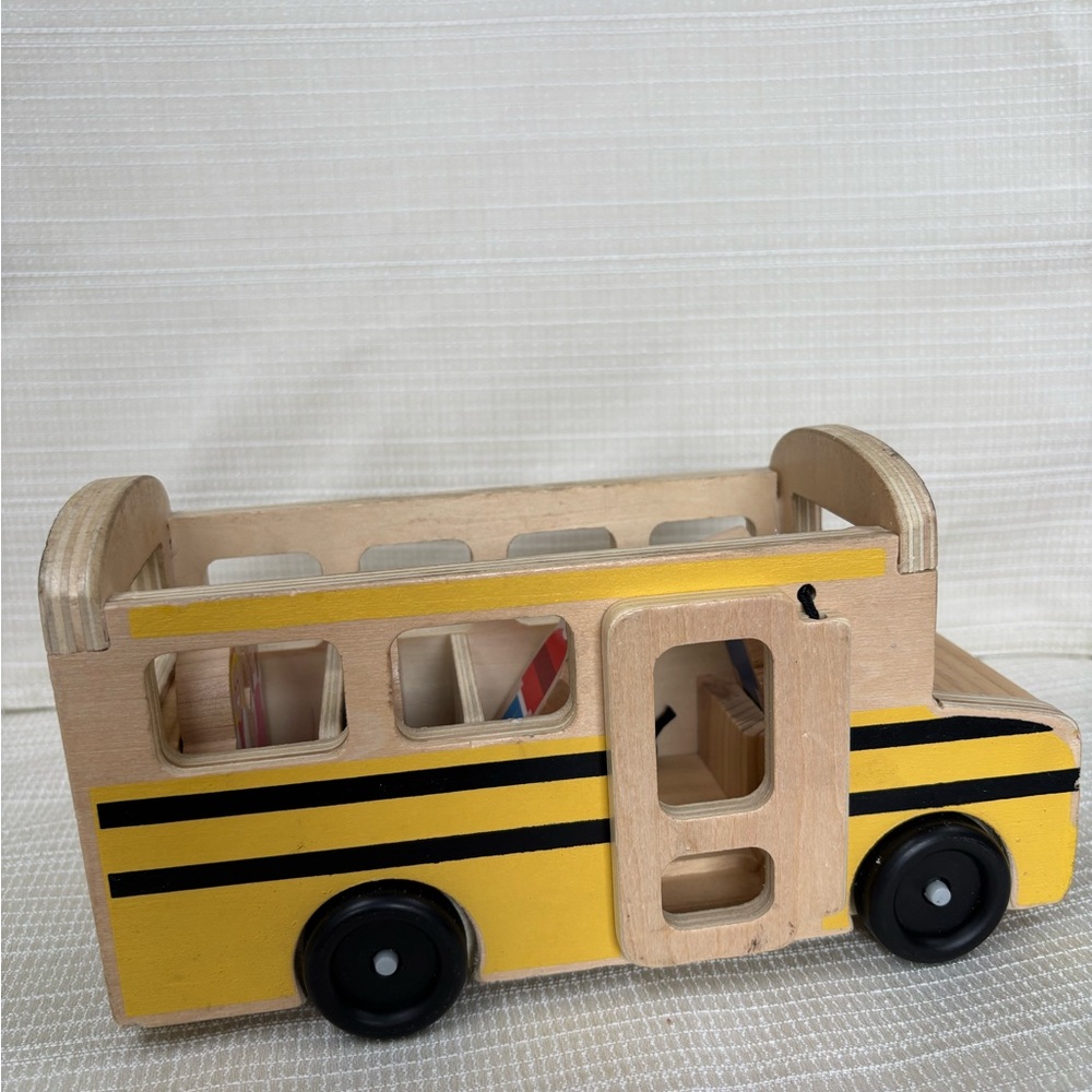 Melissa & Doug Wooden School Bus Toy